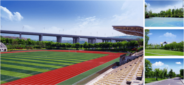 通航飞行学院培训基地,位于重庆市两江新区龙兴古镇,基地占地268亩