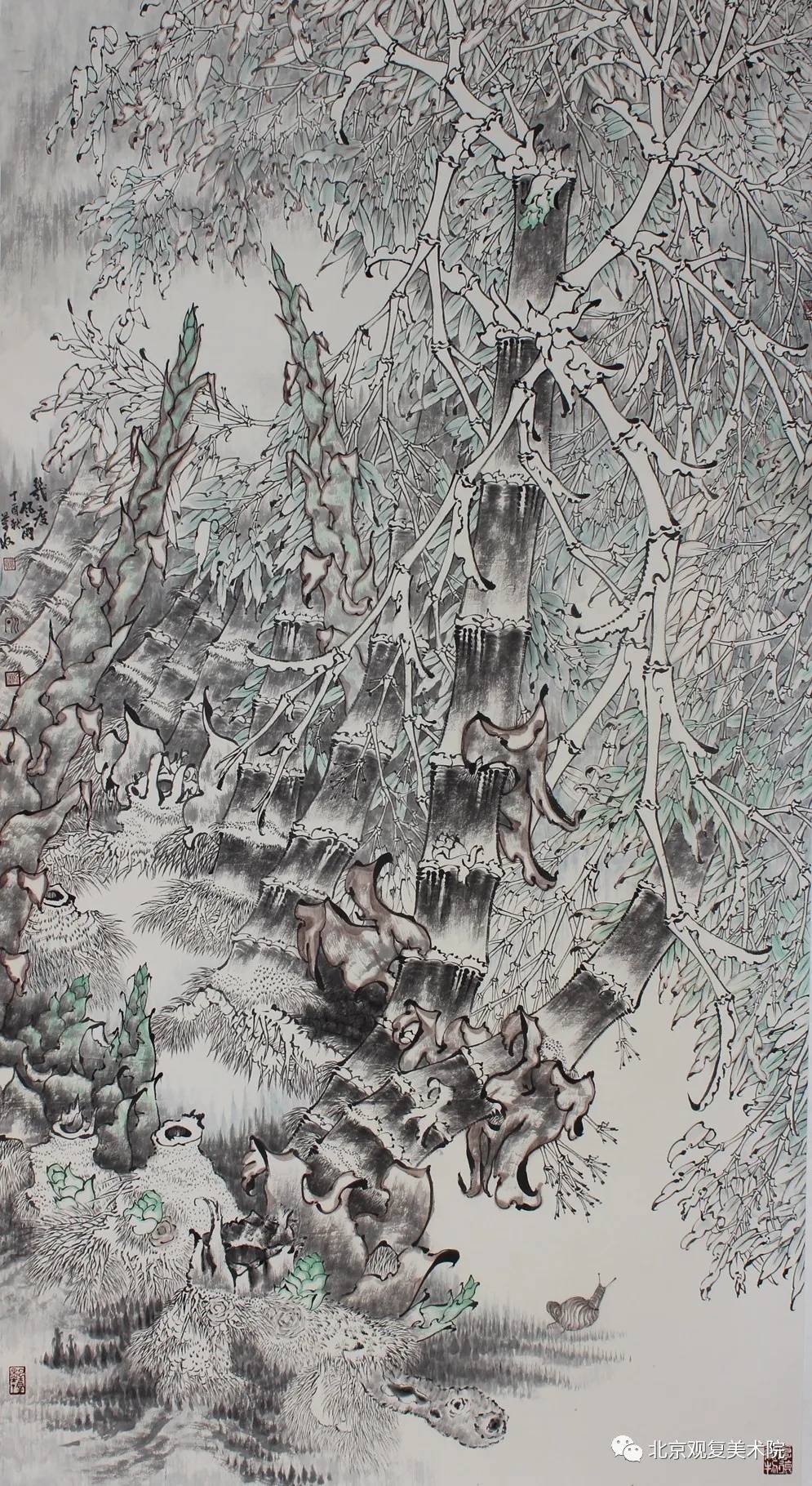 原创情驰神纵简评赵景收画竹作品