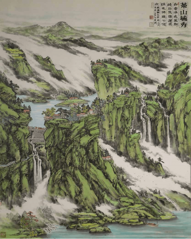 三石画家作品-茶山毓秀