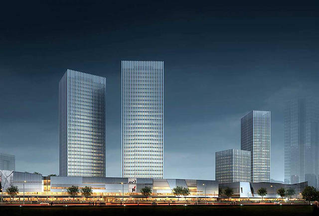 建筑设计借鉴闽南燕尾屋脊线的变化海西金谷广场简洁灵动