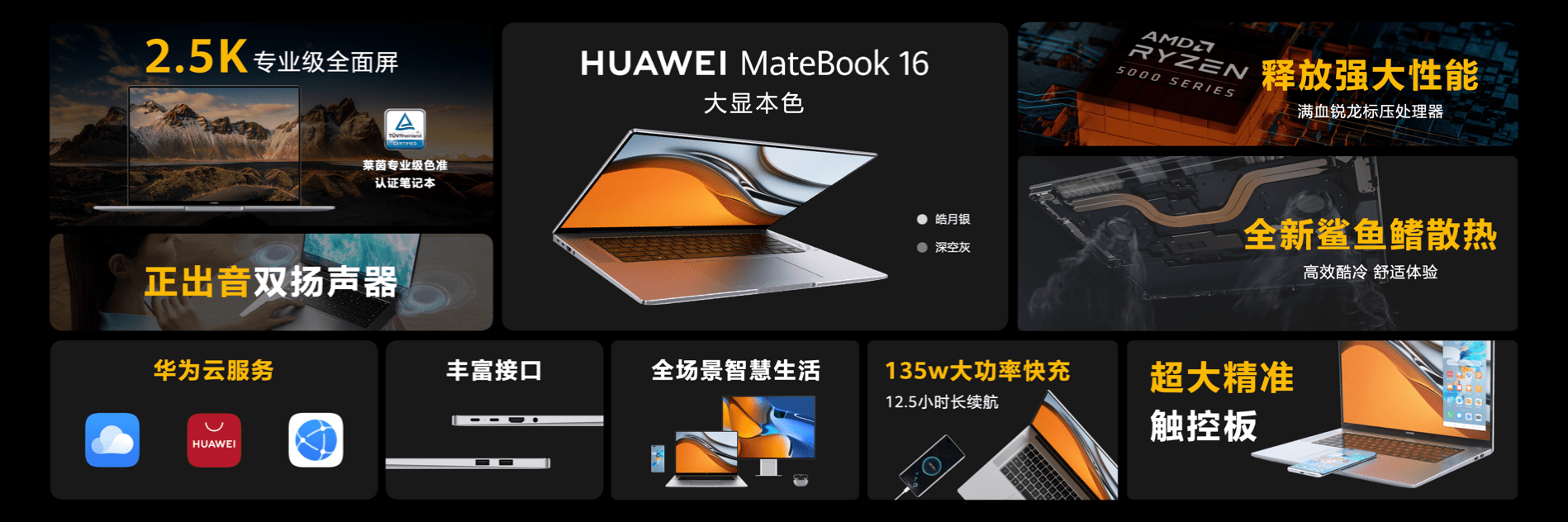 《华为MateBook 16+两款高端显示器，华为进一步扩充智慧产品矩阵》