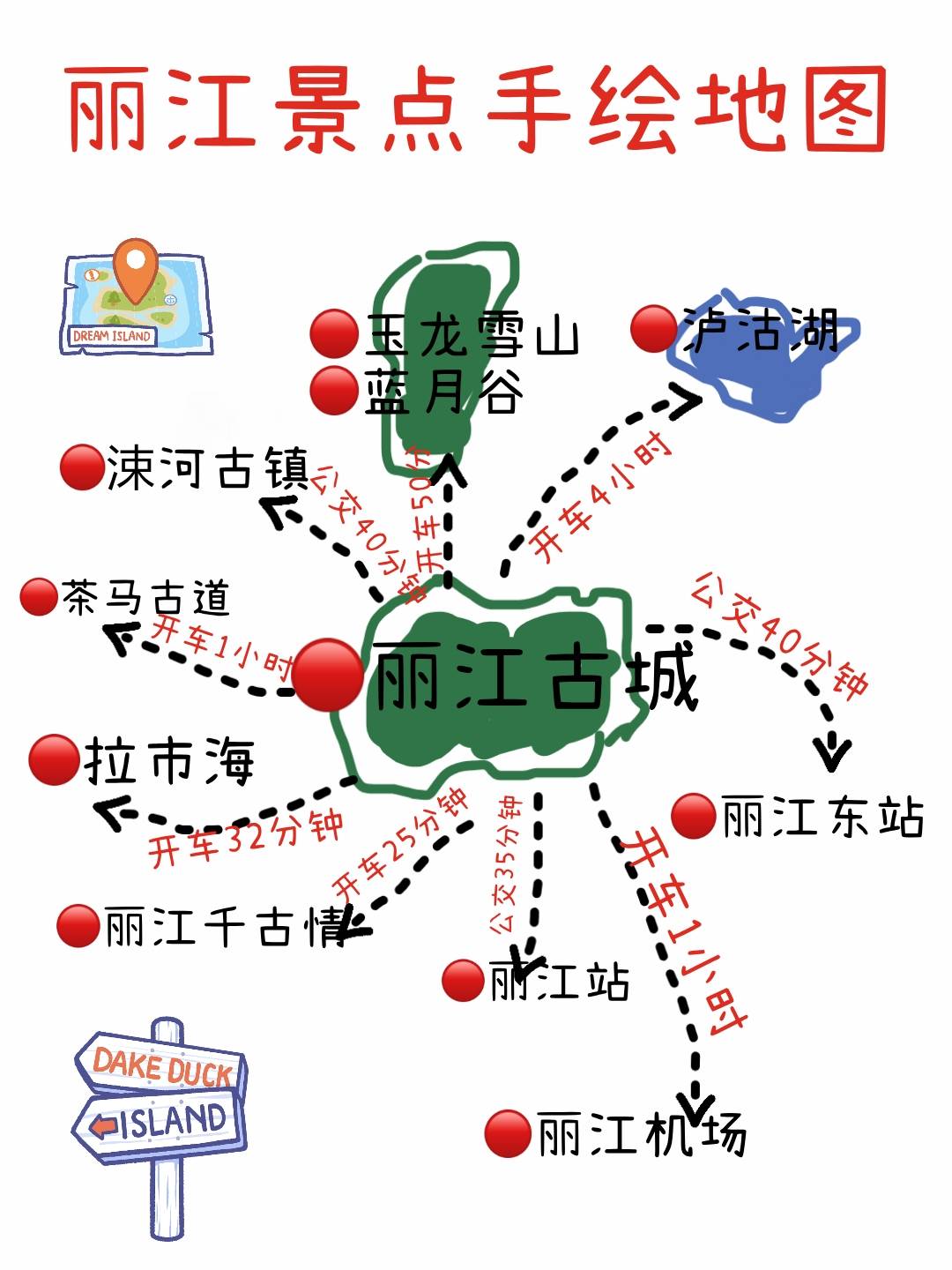 丽江古城导游图图片