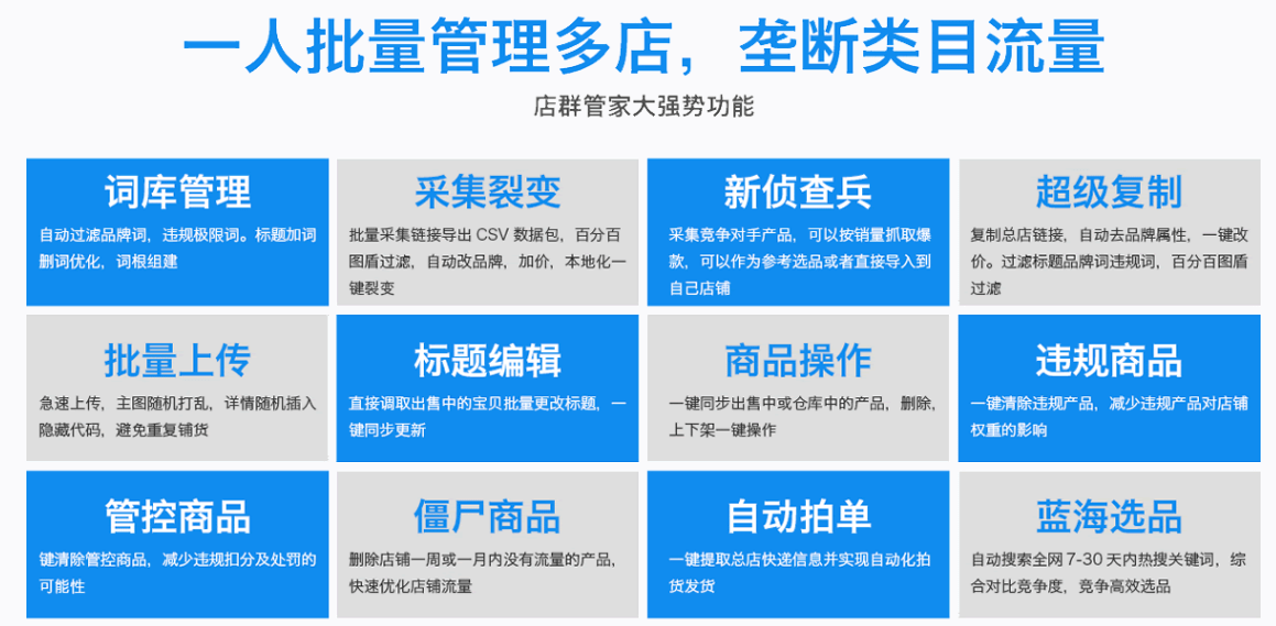 拼多多小象采集软件 拼多多无货源店群一键采集上货拍单软件 店铺