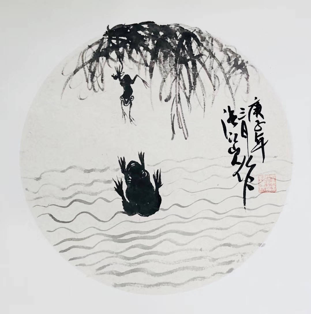 著名国画家指墨画艺术大家朱祖国作品