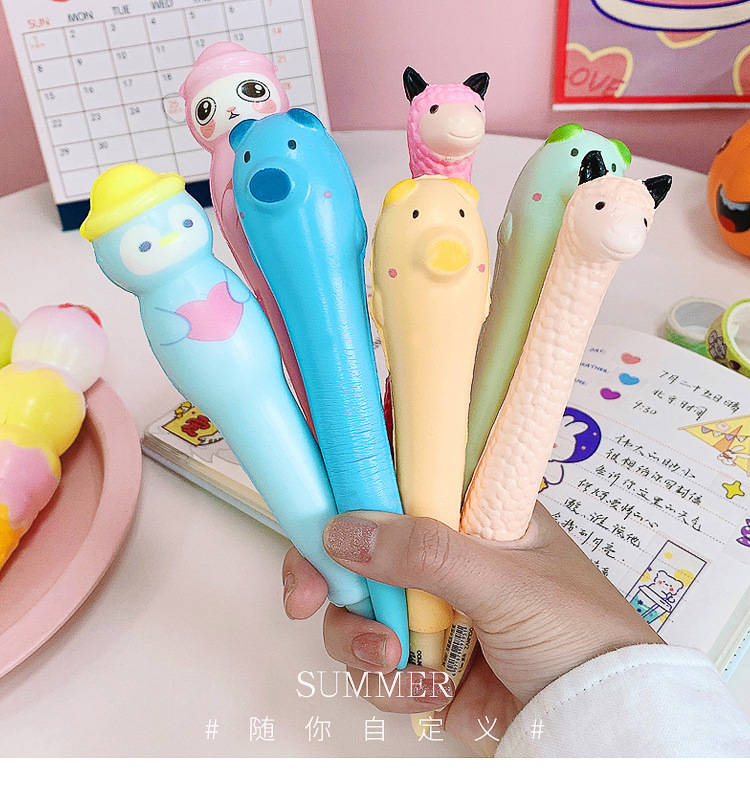 ing cute丨可爱卡通造型解压笔,捏一捏排出一天浑身压力