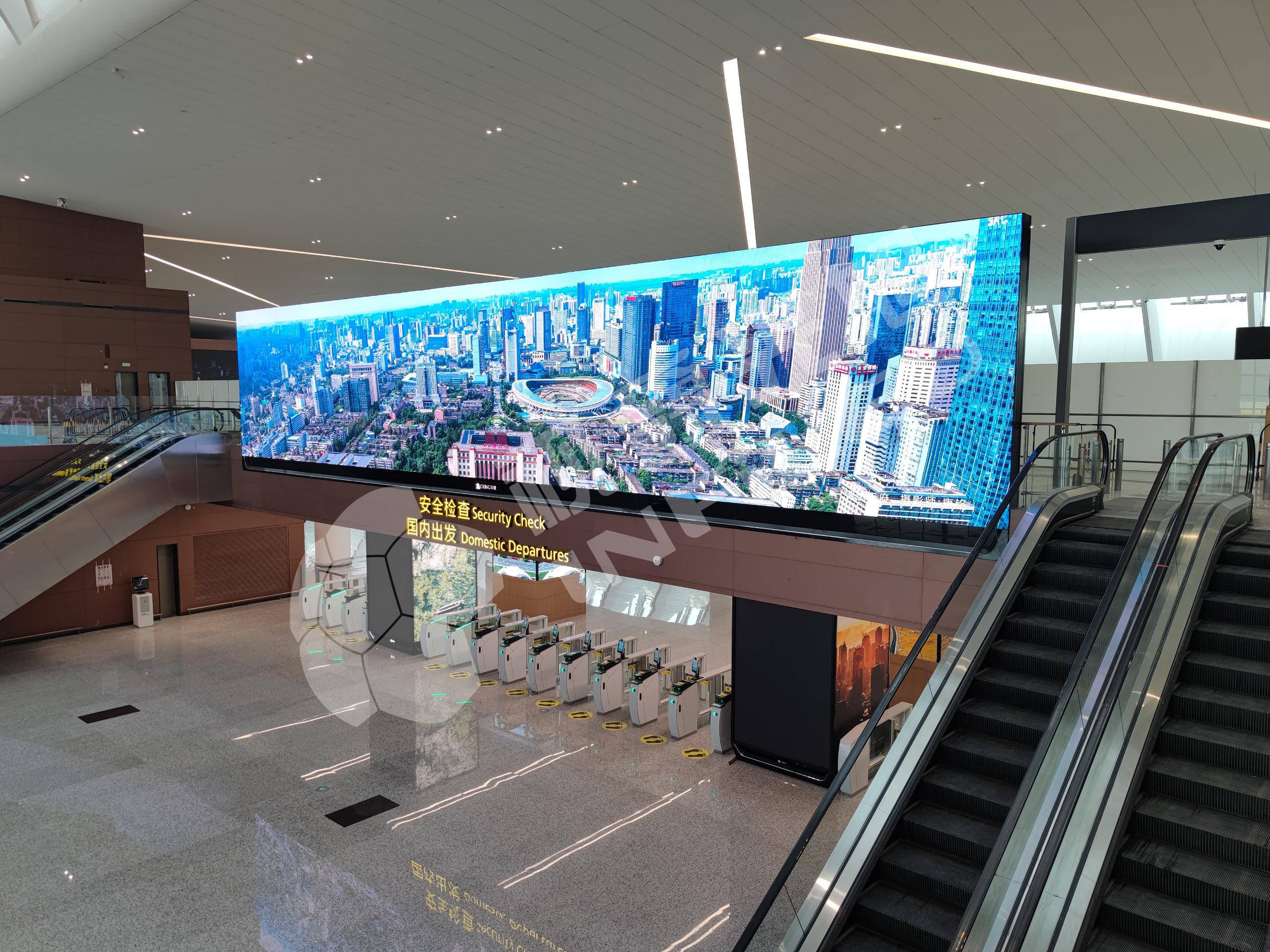 原创视爵光旭led显示屏助力打造成都天府国际机场led显示屏机场案例