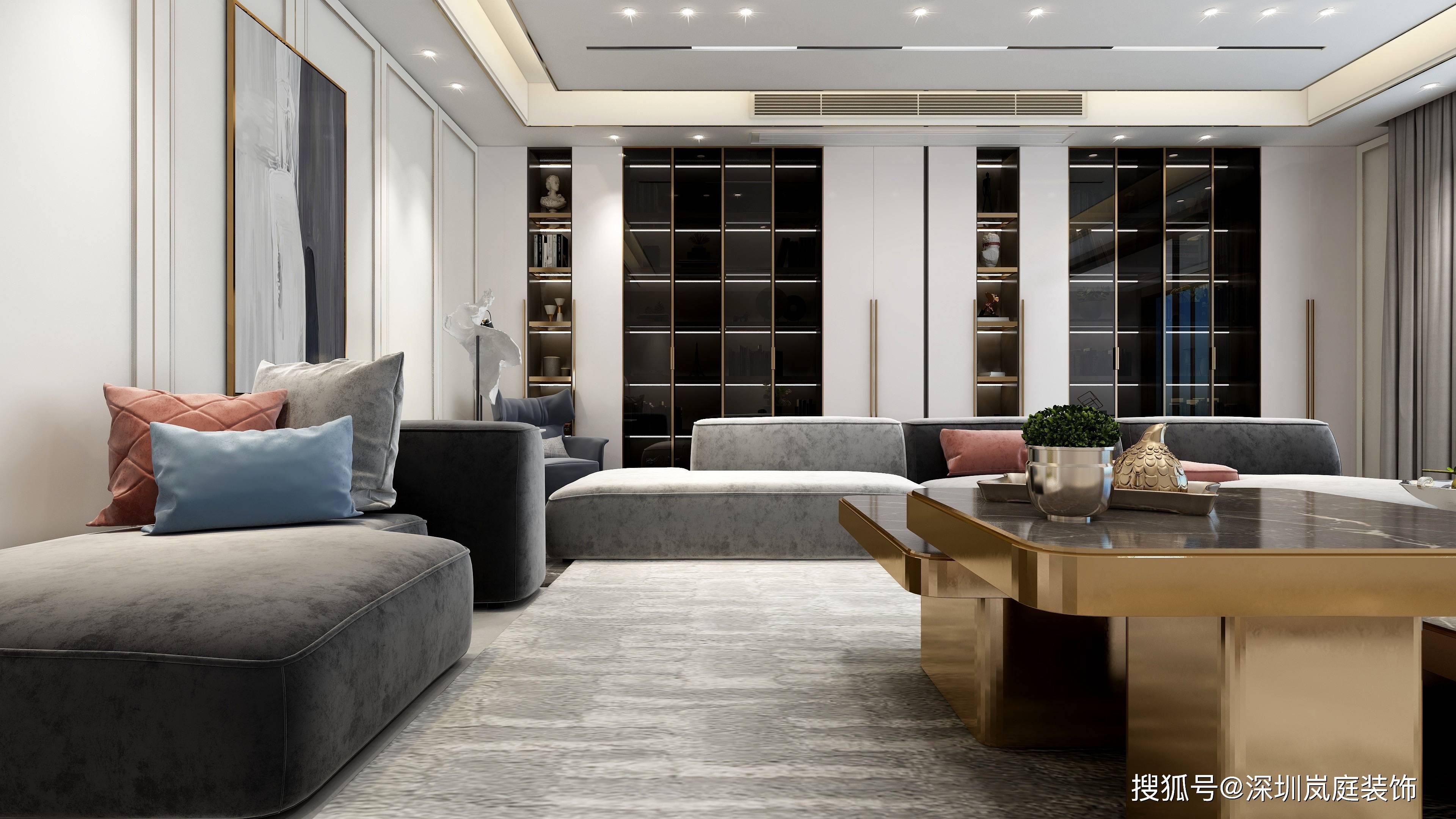 深圳装修:现代轻奢风打造中信领航大平层