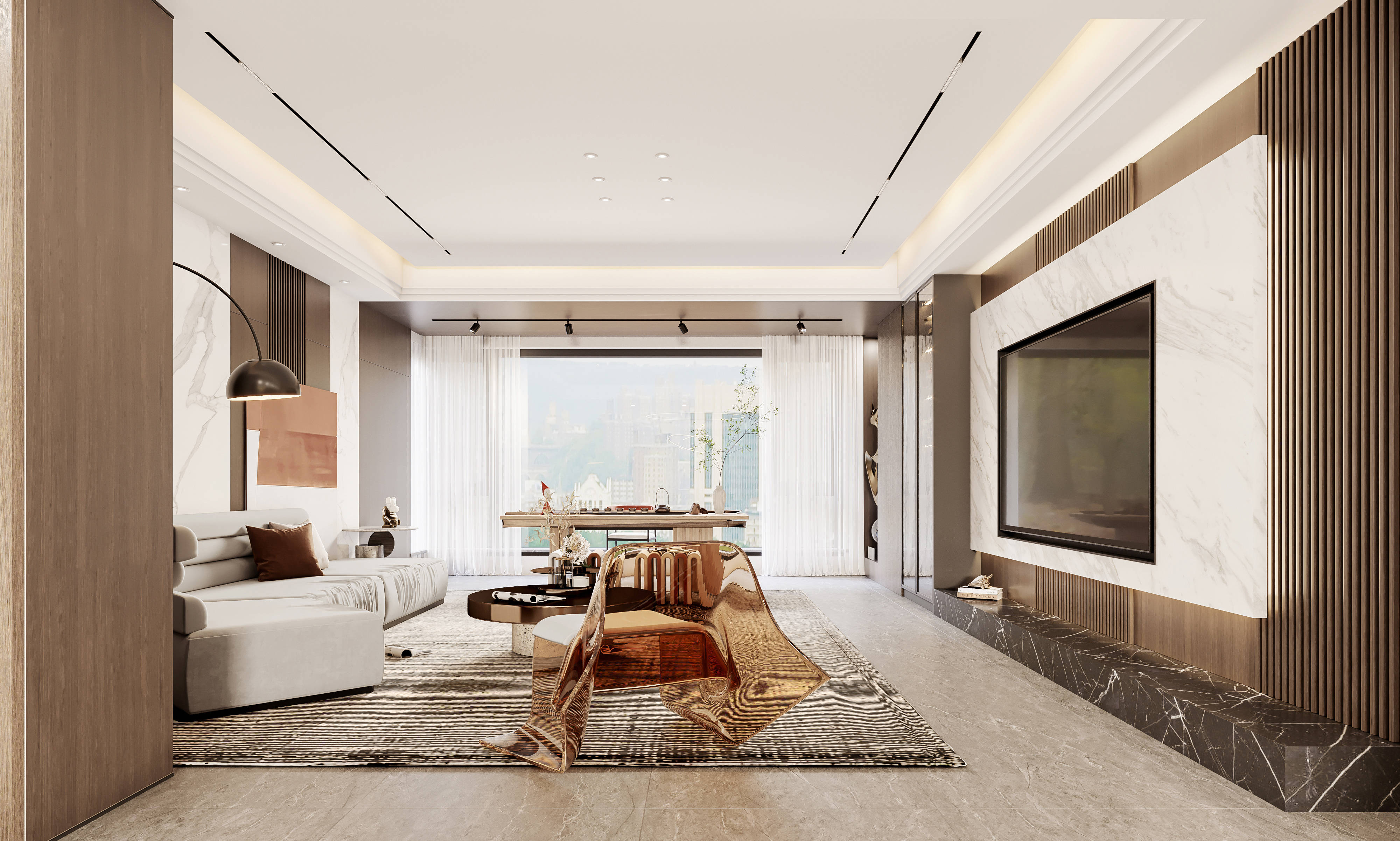 现代简约大平层暖暖的新家