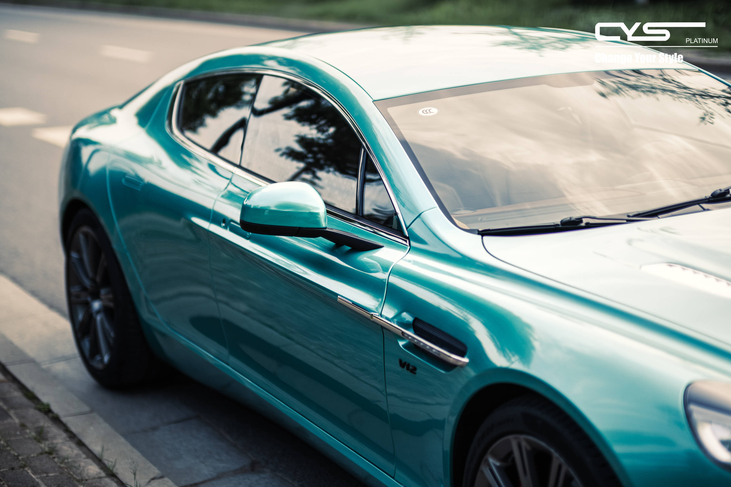 cys车衣裳改色 | 阿斯顿马丁rapide 白金薄荷绿