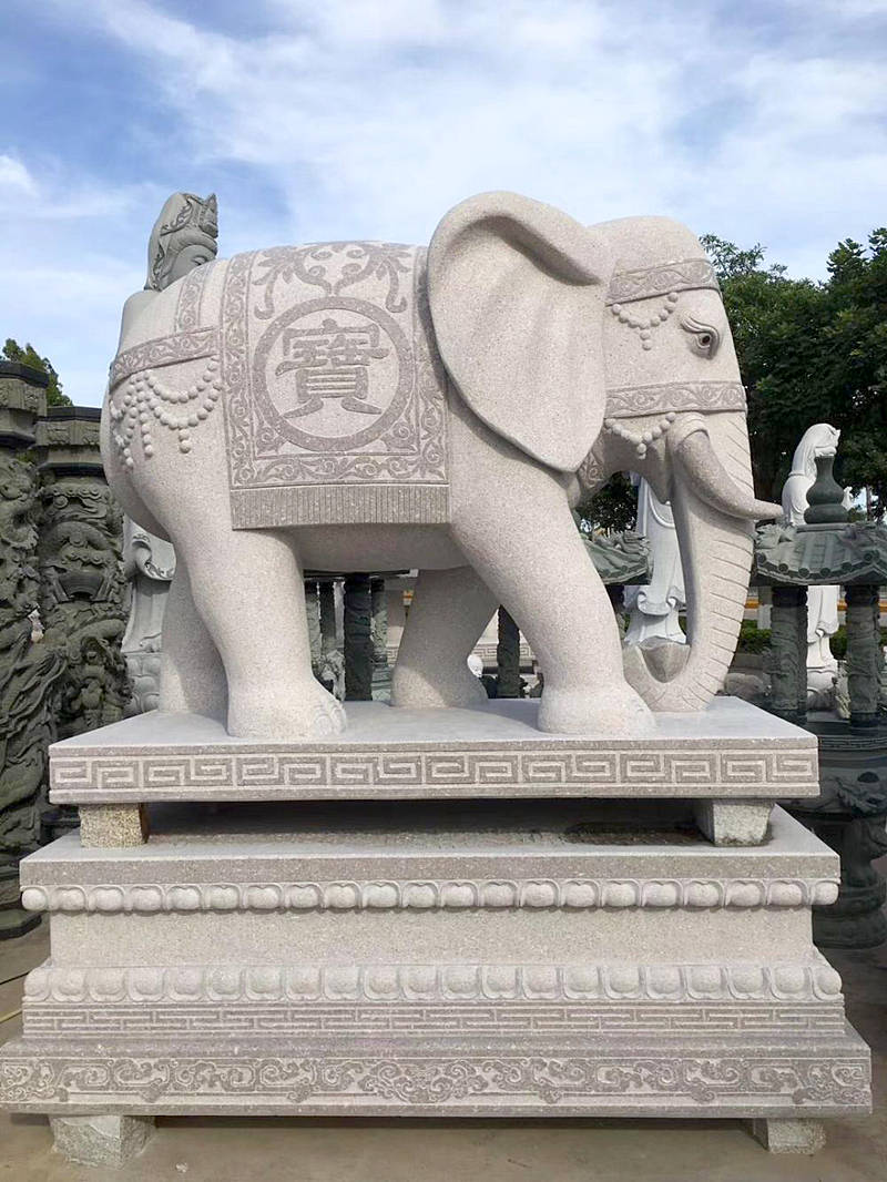 惠安石雕大象的常用花岗岩石材汇总_红色