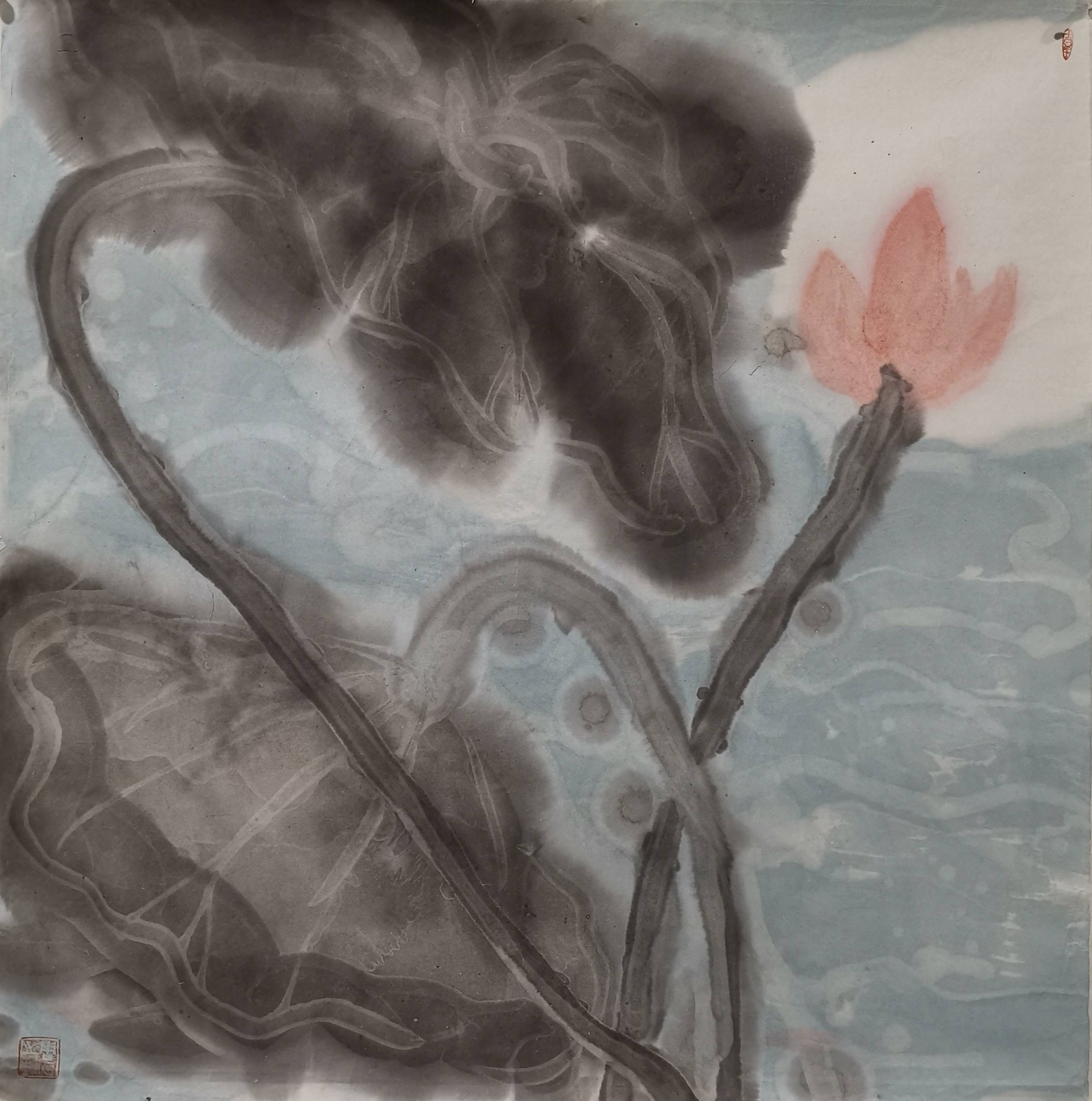 中色画派创始人周正的梦幻泡影佛像画