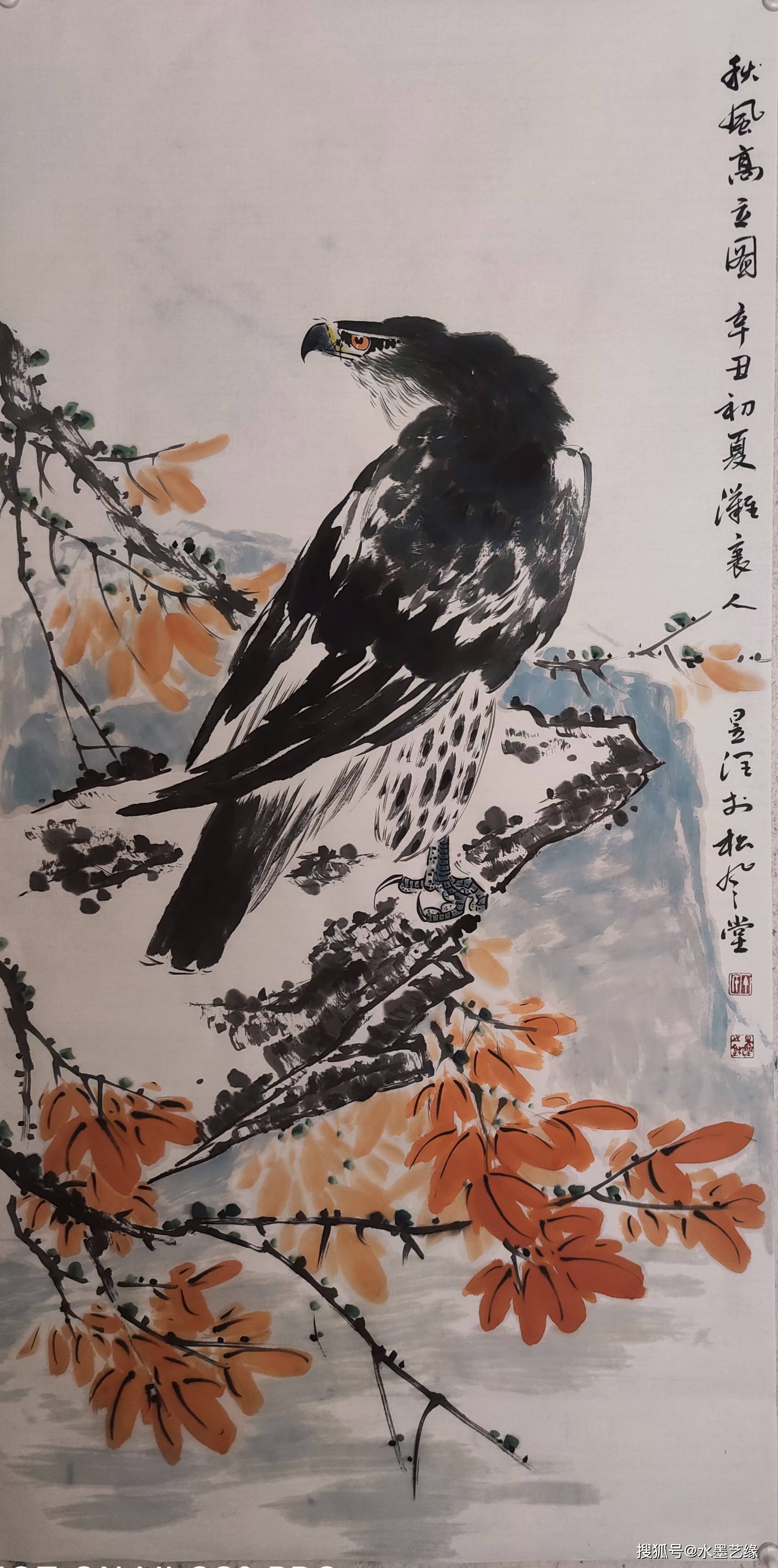 画鹰的著名画家周汉仁图片