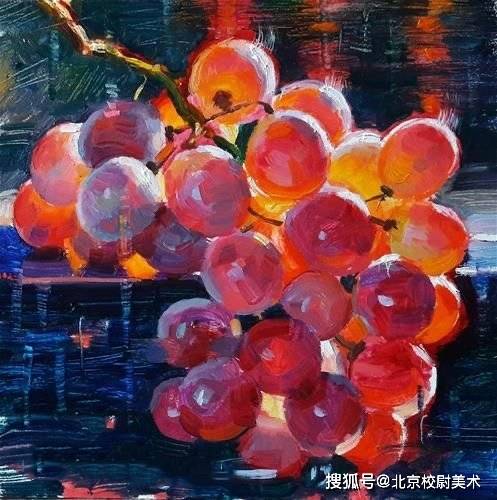 画家 elena katsyura 笔下通透的水果,果肉在发光!
