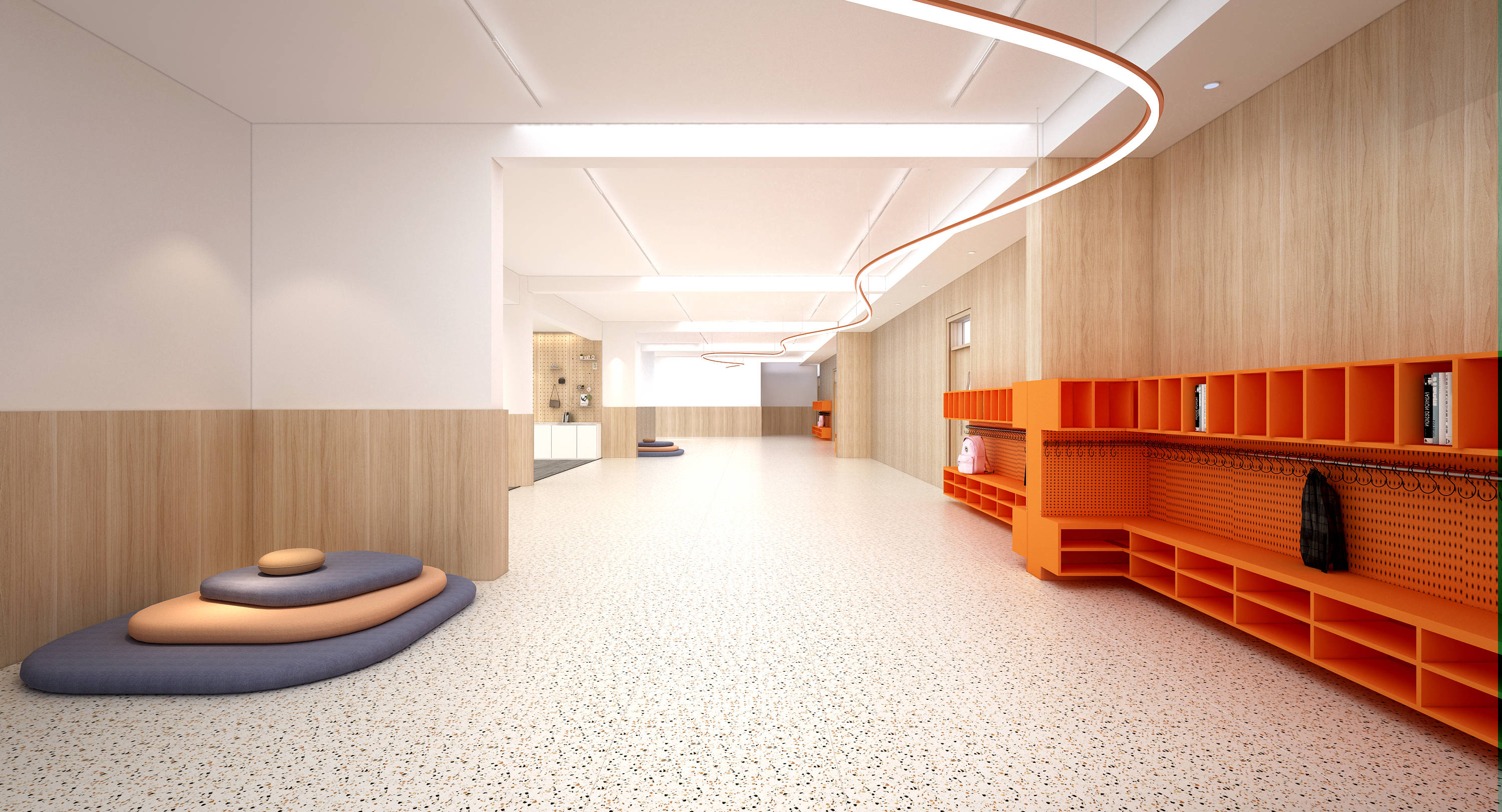 青岛幼儿园设计天启星幼儿园打破边界用色彩点亮童心