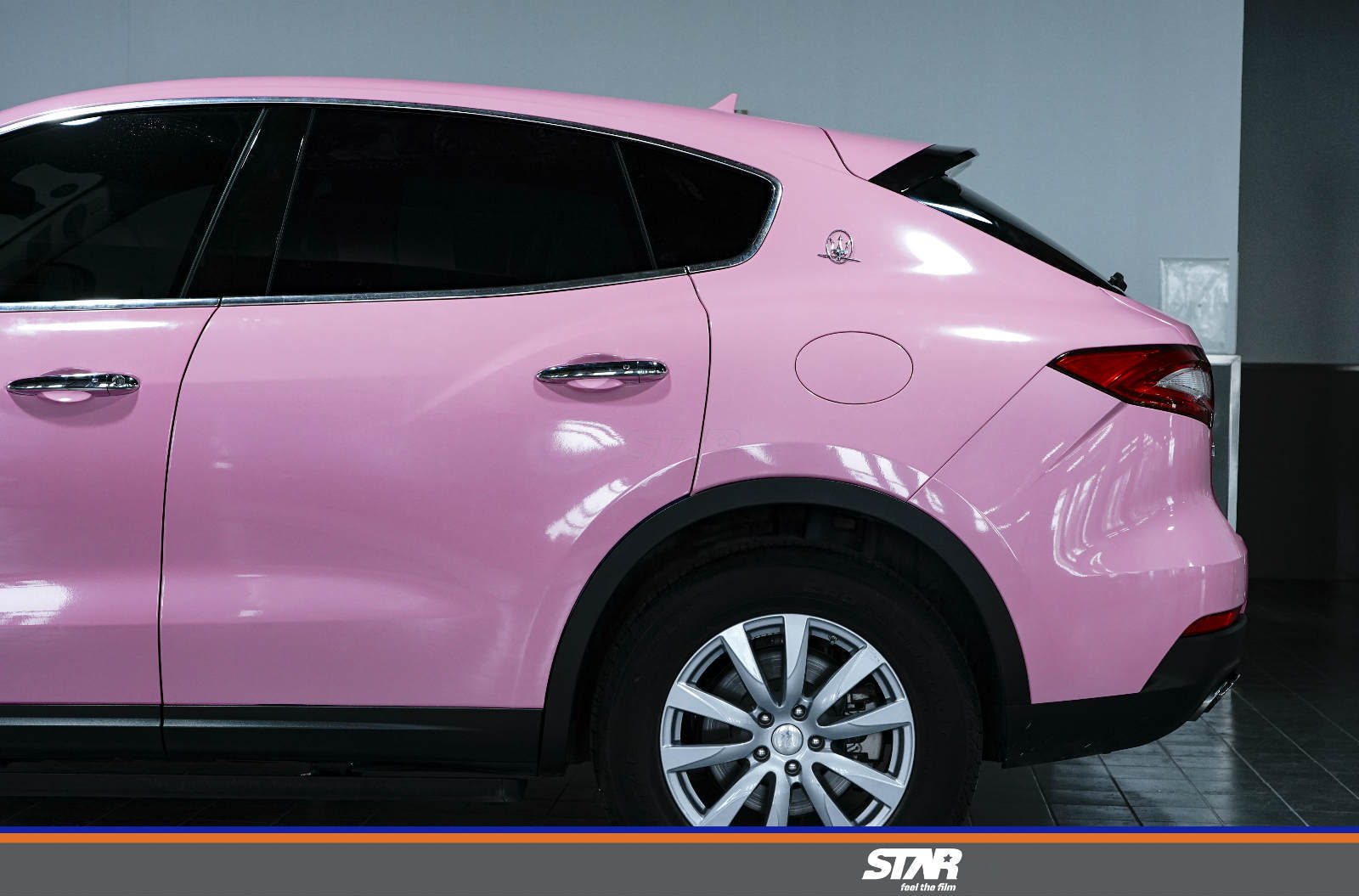 玛莎拉蒂莱万特变身水晶淡粉车身改色贴膜效果图_搜狐汽车_搜狐网