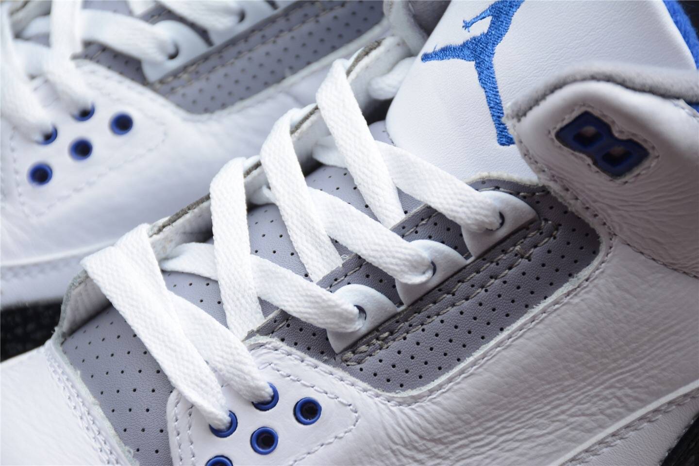 电绣|乔丹赛车蓝爆裂纹 Air Jordan 3 Retro Racer Blue 篮球鞋