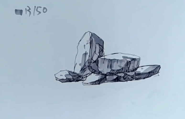 艾尔斯马克绘用马克笔如何绘画石头呢