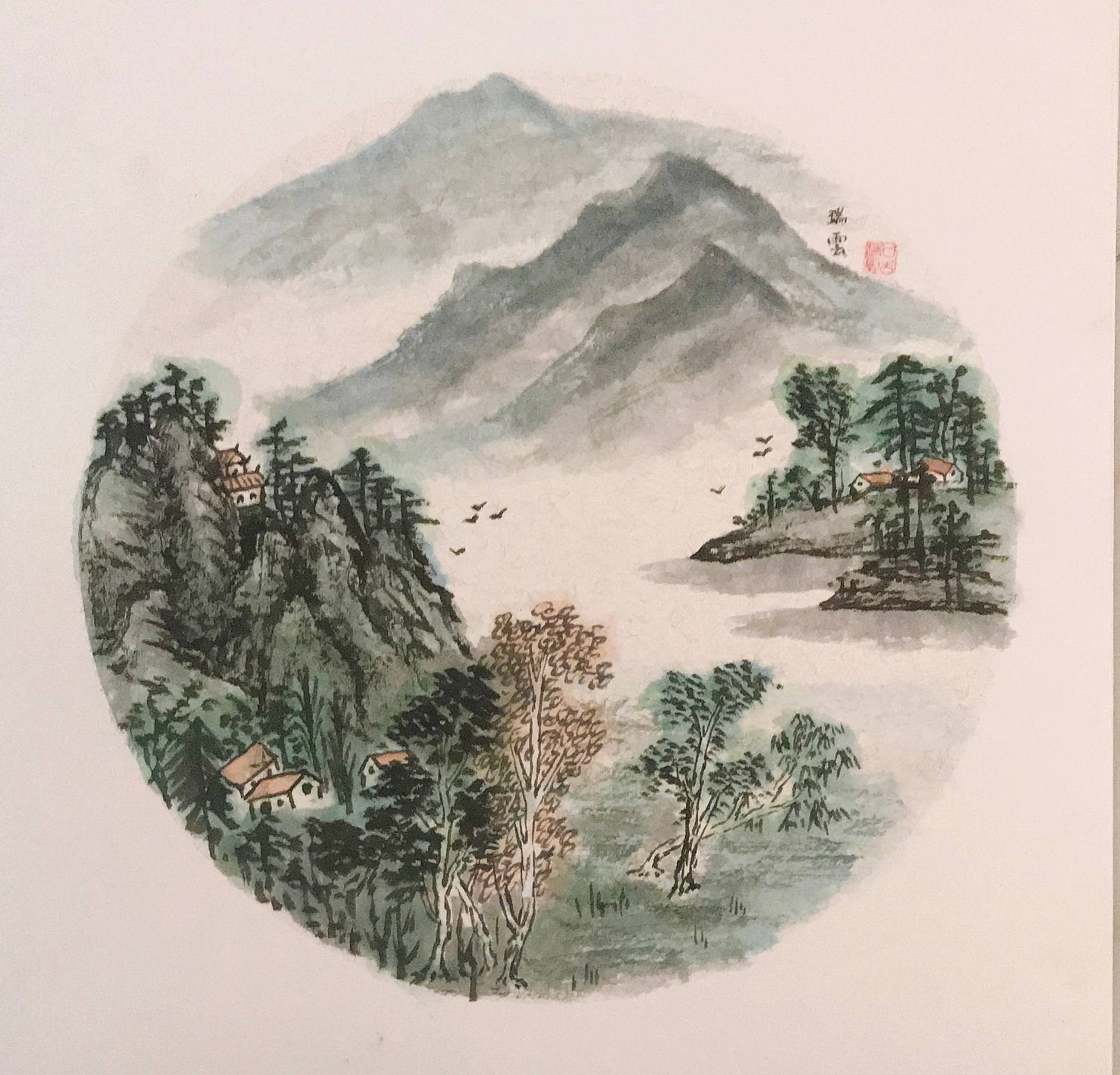 【山水画欣赏】2021年荣获庆阳市八县区书画作品巡回展银奖.