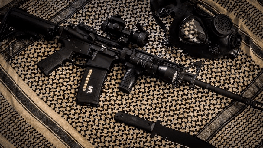 原创美国556mm口径m16步枪的前身ar15枪族