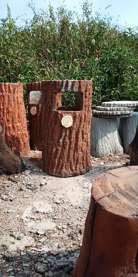 广东水泥仿树皮垃圾桶制作 一般使用在什么地方 使用寿命有多长?