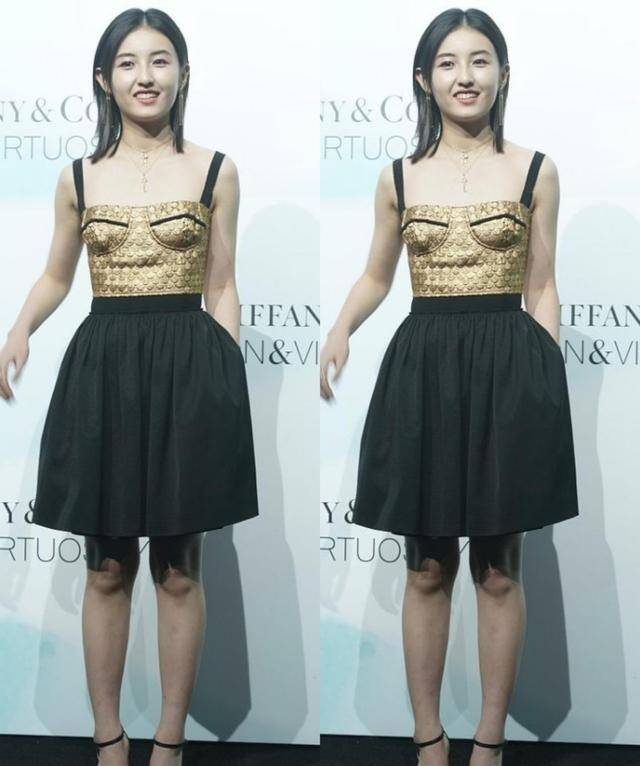设计|别看张子枫年纪不大，但穿上“鱼鳞裙”也挺有气场，挺有大人样的