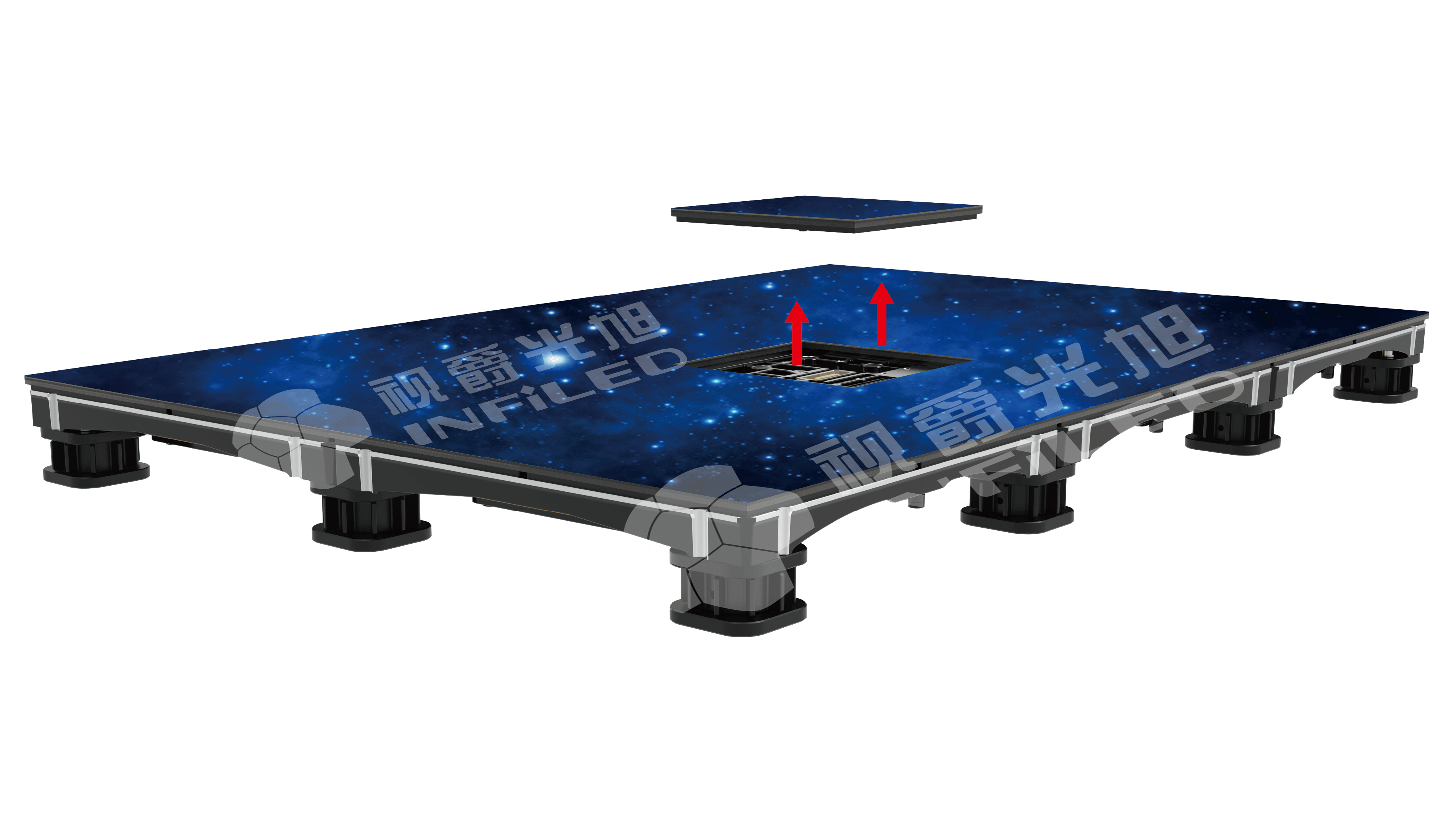 深圳地砖屏厂家发布轻薄高防护高承重互动地砖屏