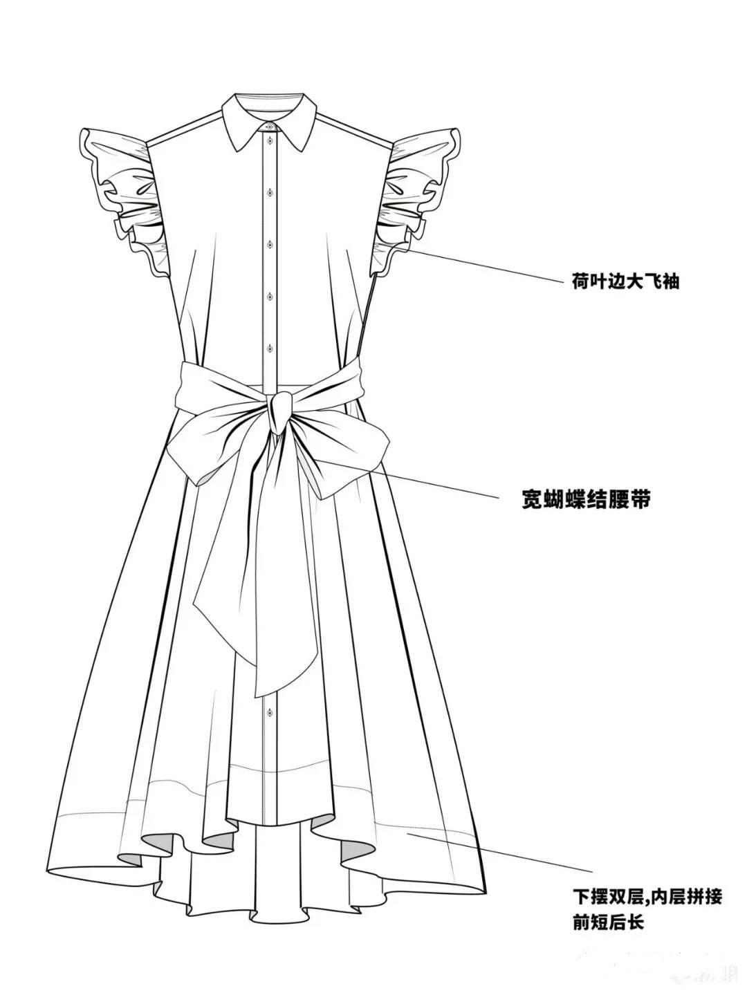 细节|入卡 | 服装设计必修课款式图分享