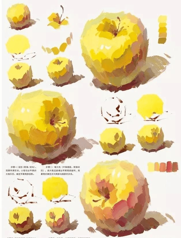 联考色彩必考的水果单体步骤分析美术生请收藏