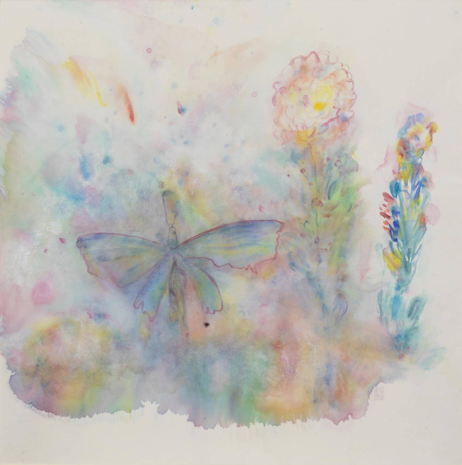 原创艺术青年画家吴霜以一花一世界为奥运喝彩