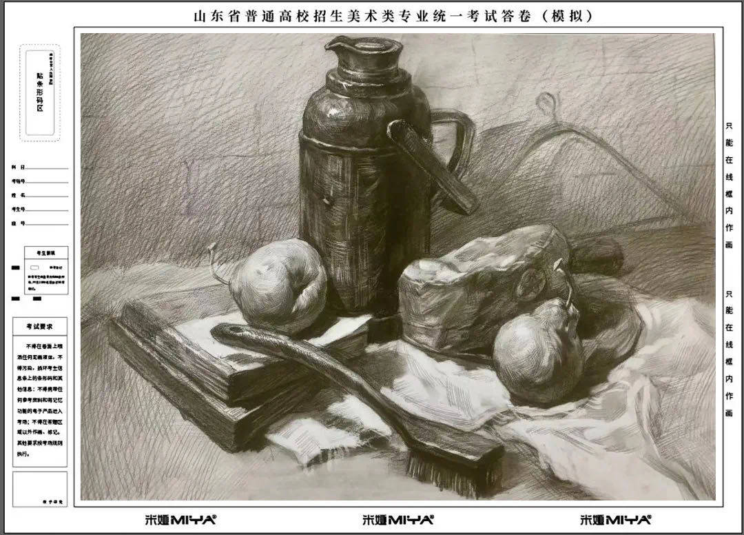 2022届山东美术联考模考老师范画素描
