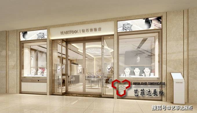 珠宝店门头设计3,陈设因素:品牌不仅是陈设的对象,而且这些商品也是