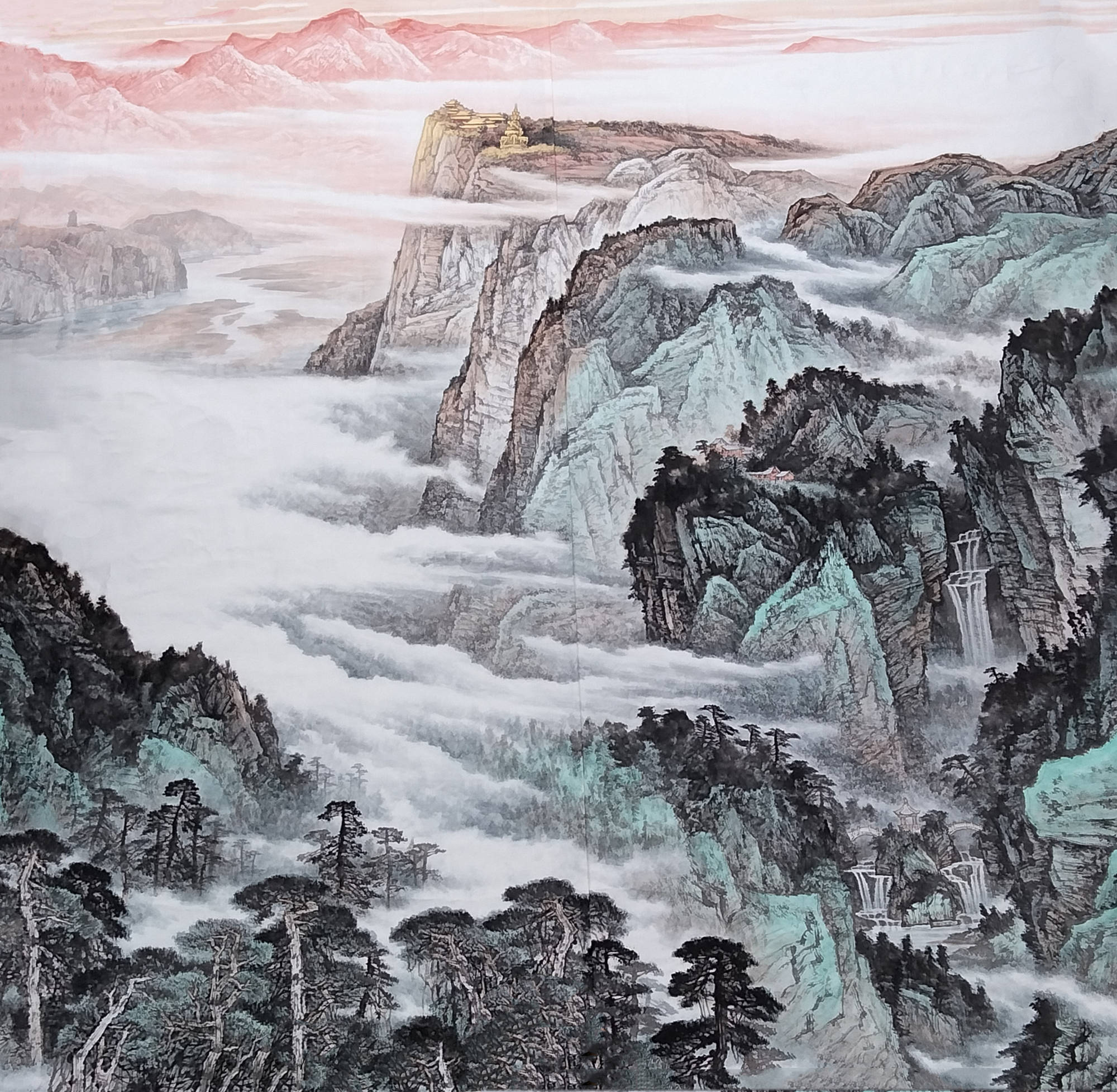 姚叶红的山水画,初看令人震撼,细看耐人寻味,而看后,更是让人"精神