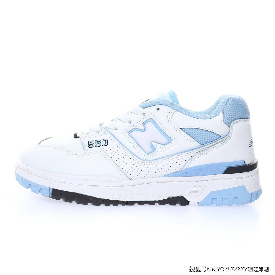 品牌 NB新百伦New Balance 经典复古低帮休闲运动篮球板鞋白蓝淡蓝北卡蓝 BB550HL1