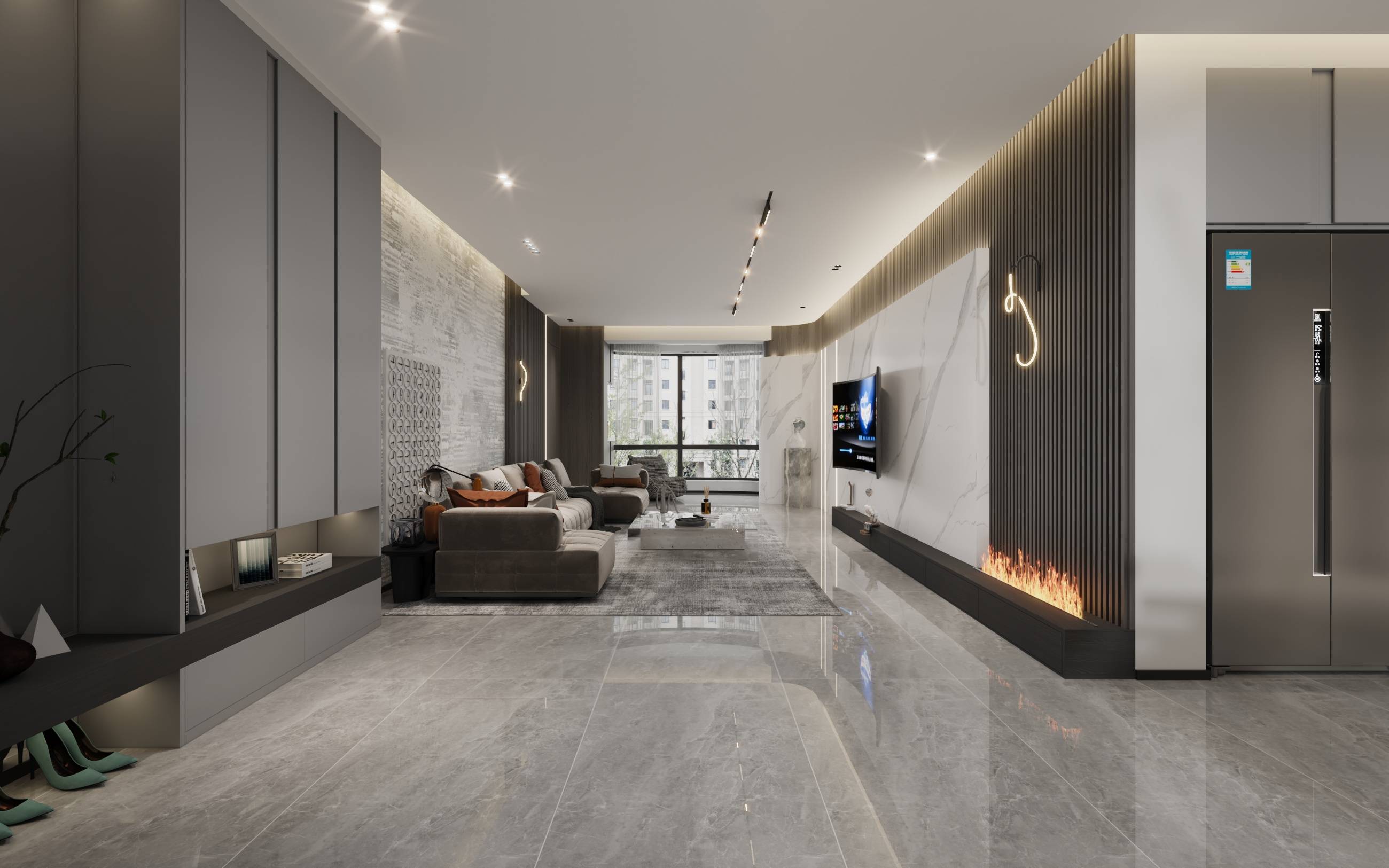 90㎡经典黑白灰,演绎现代主义艺术!