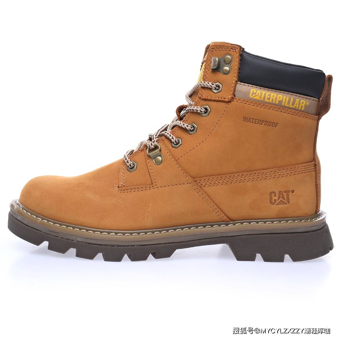 推土机 卡特CAT Miel Raz Mid 秋冬中帮牛皮系带马丁靴英伦工装户外休闲百搭鞋P720228