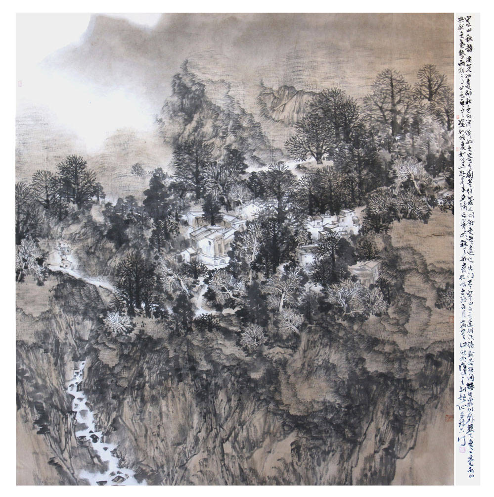 著名画家胡韵作品欣赏_山水_画集_浙江