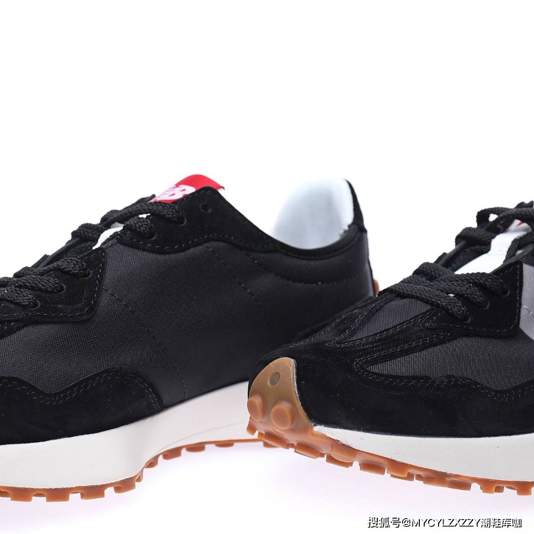 nb新百伦new balance ms327系列复古休闲运动慢跑鞋"黑灰生胶底" ms