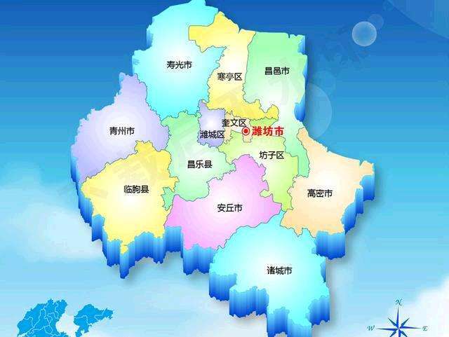 潍坊区县地图图片