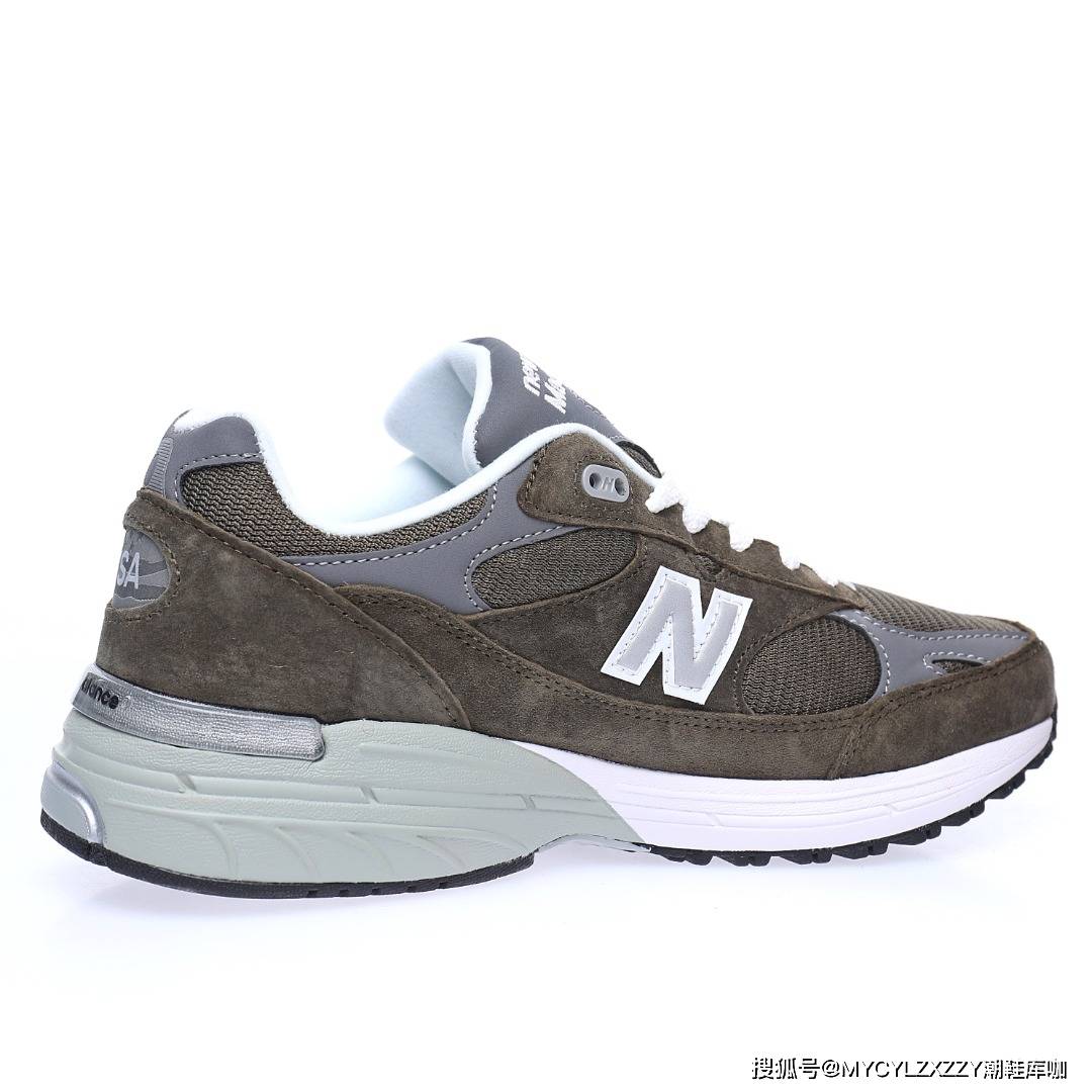 MadeNB新百伦New Balance Made in USA 美产运动百搭老爹跑步鞋橄榄绿银灰 MR993MG