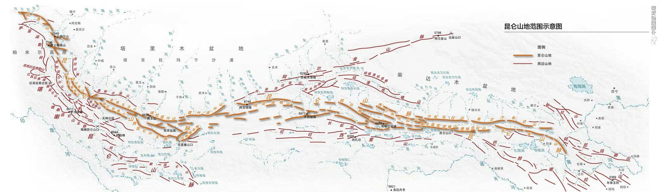 昆仑山的景观第一期西昆仑帕米尔高原和田地区