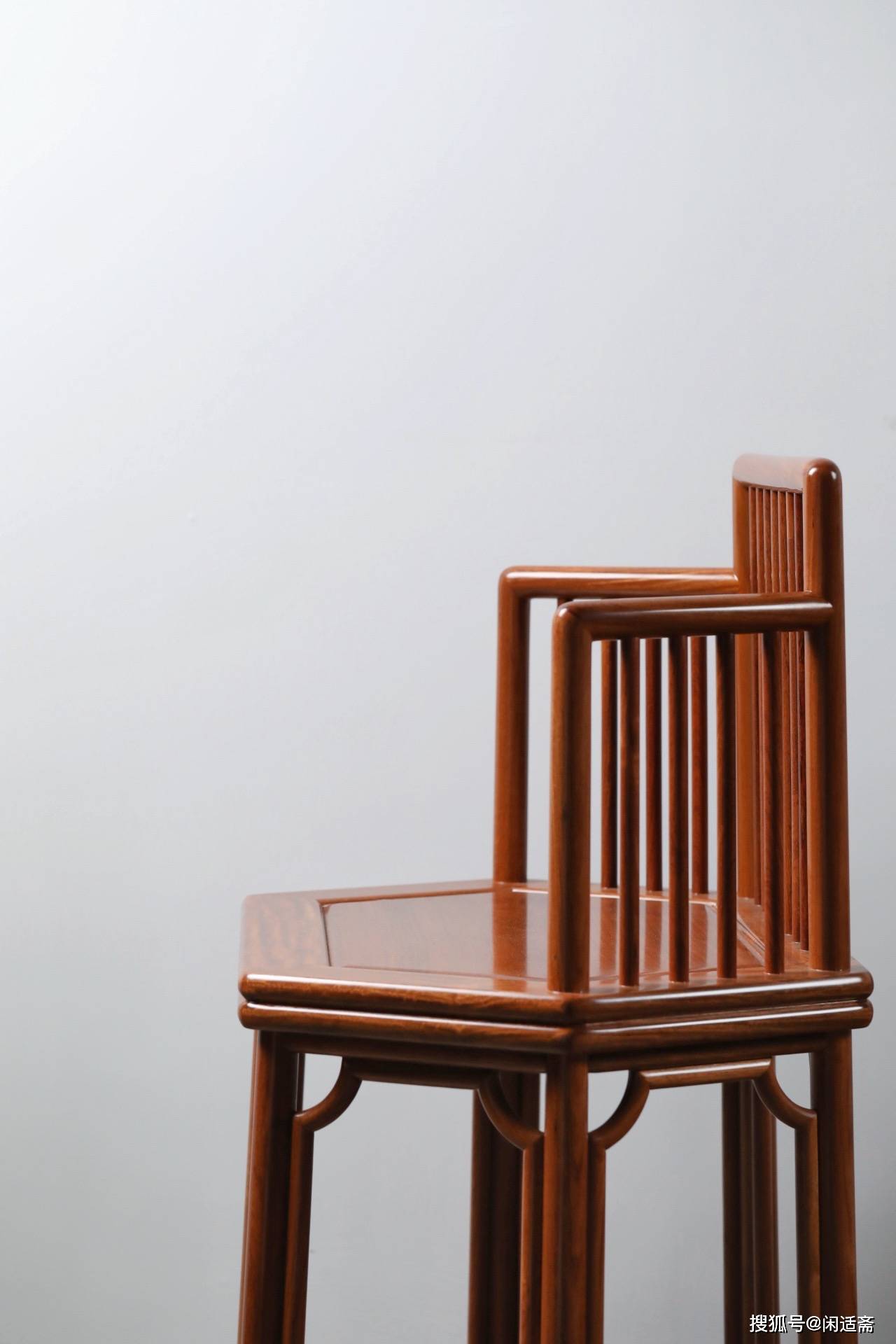 侣明室藏款复刻,六方形南官帽椅,四椅一堂_造型_扶手_家具