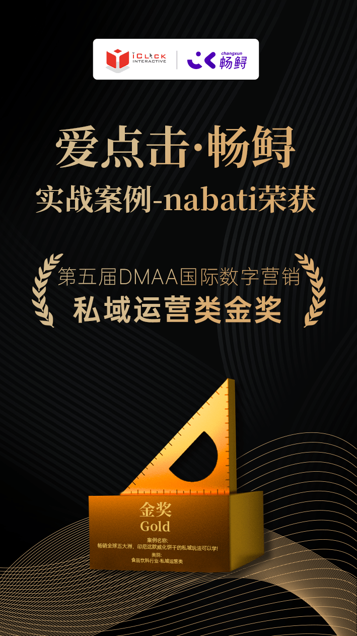 爱点击·畅鲟实战案例-nabati荣获“第五届DMAA国际数字营销私域运营类金奖”
