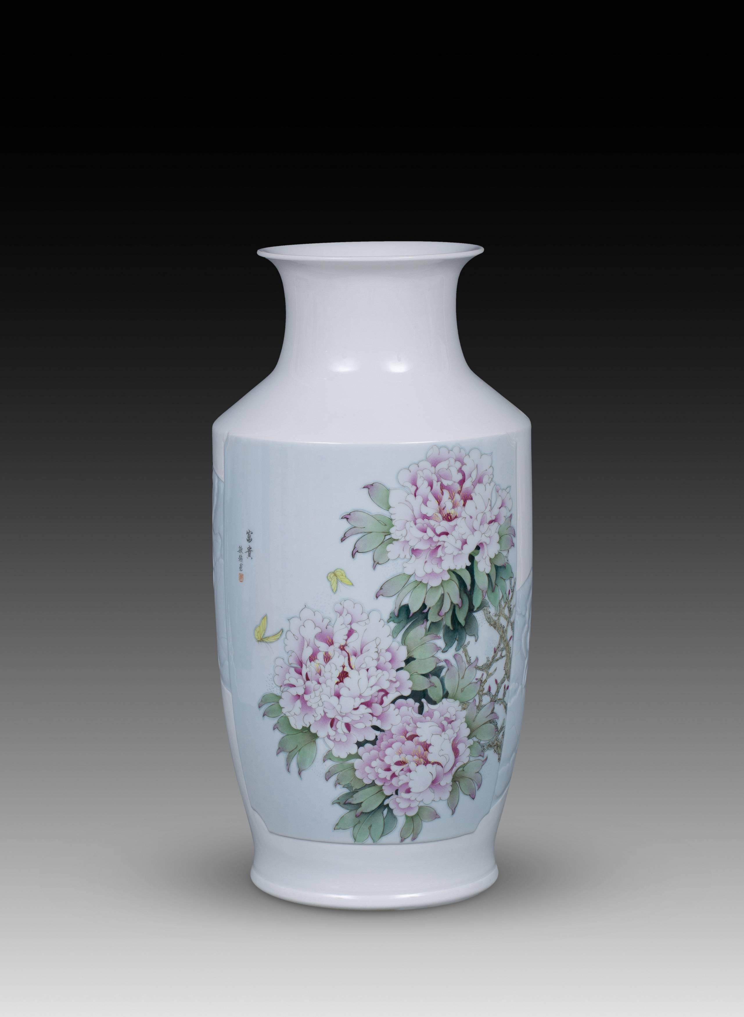 江西省陶瓷艺术大师冯敏超作品《古彩仕女》被海外华侨收藏_醴陵_创作