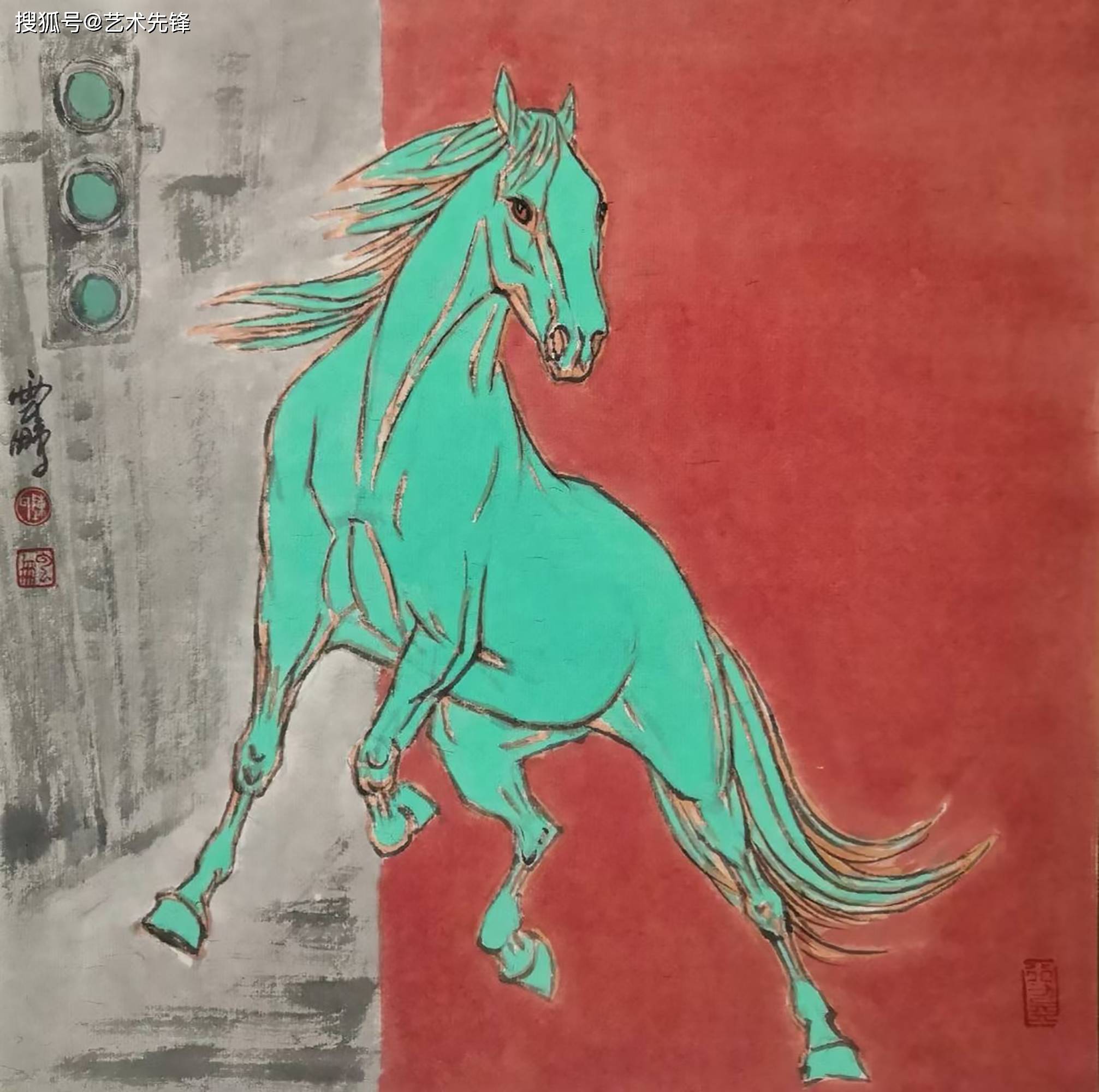 艺术先锋中国红中国画中国画里有中国红