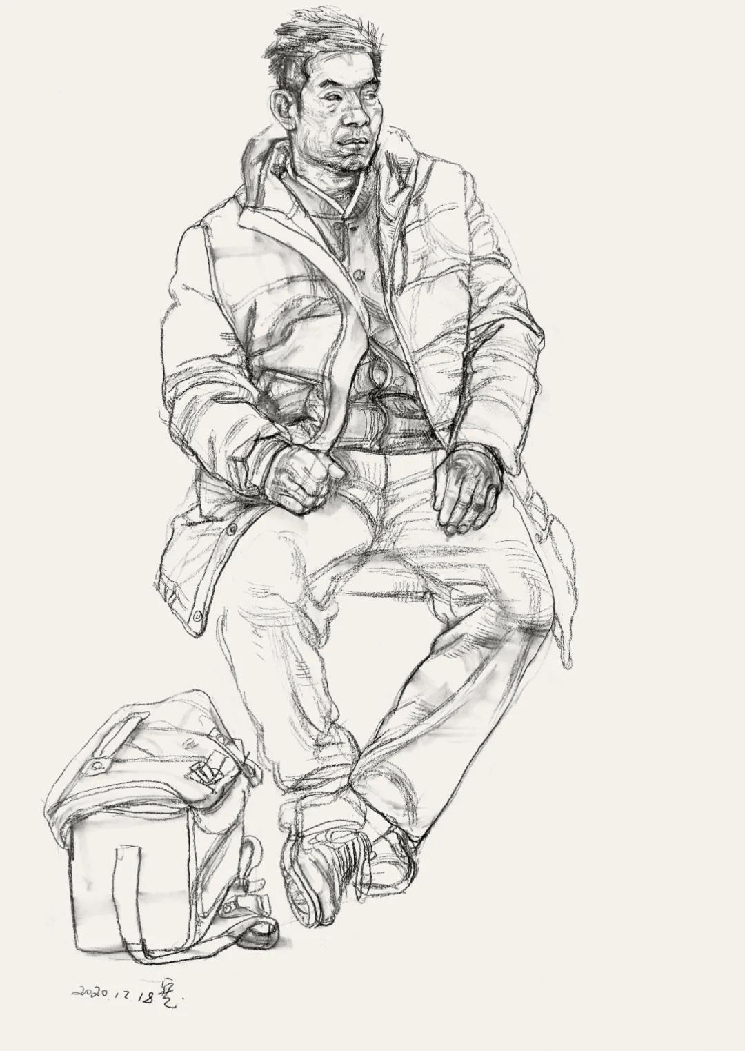 2022年度杰出艺术家推荐画家李宽人物速写