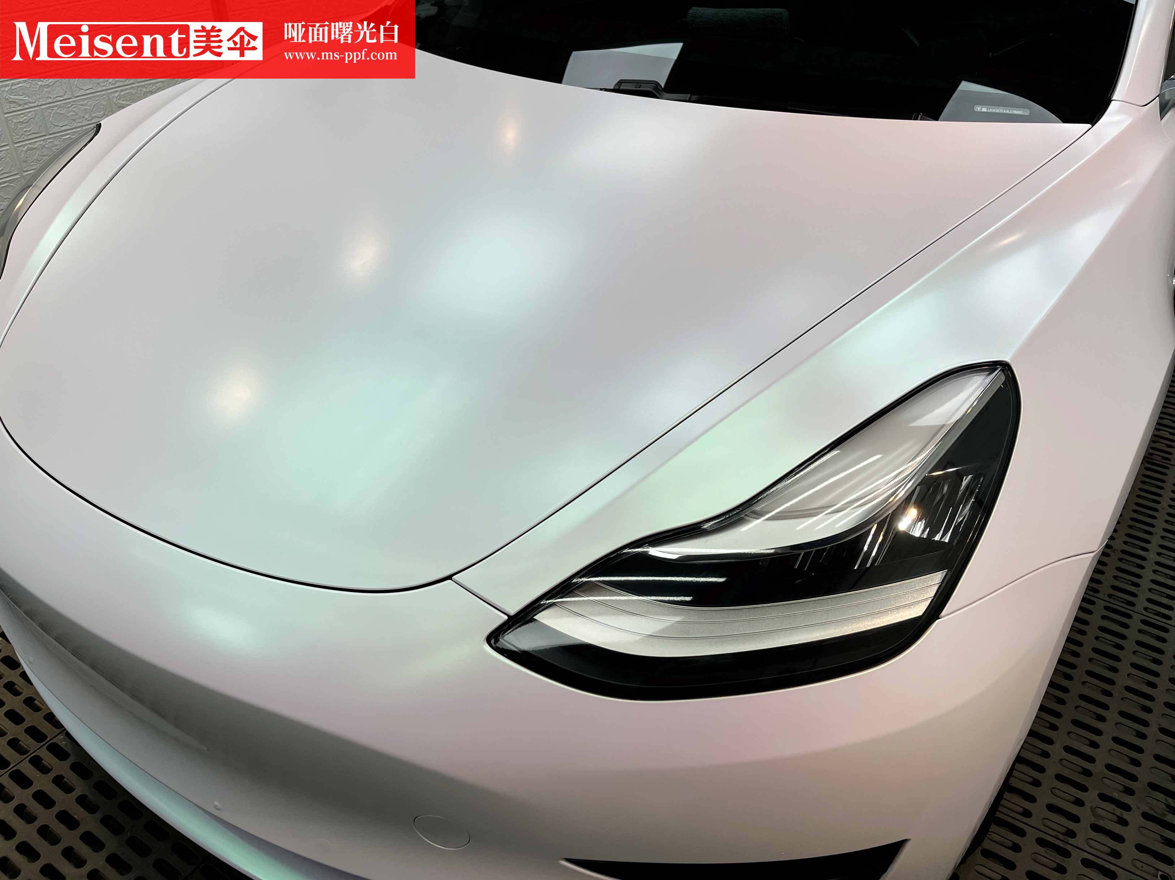 美国meisent美伞改色膜 哑面曙光白--特斯拉y_搜狐汽车_搜狐网