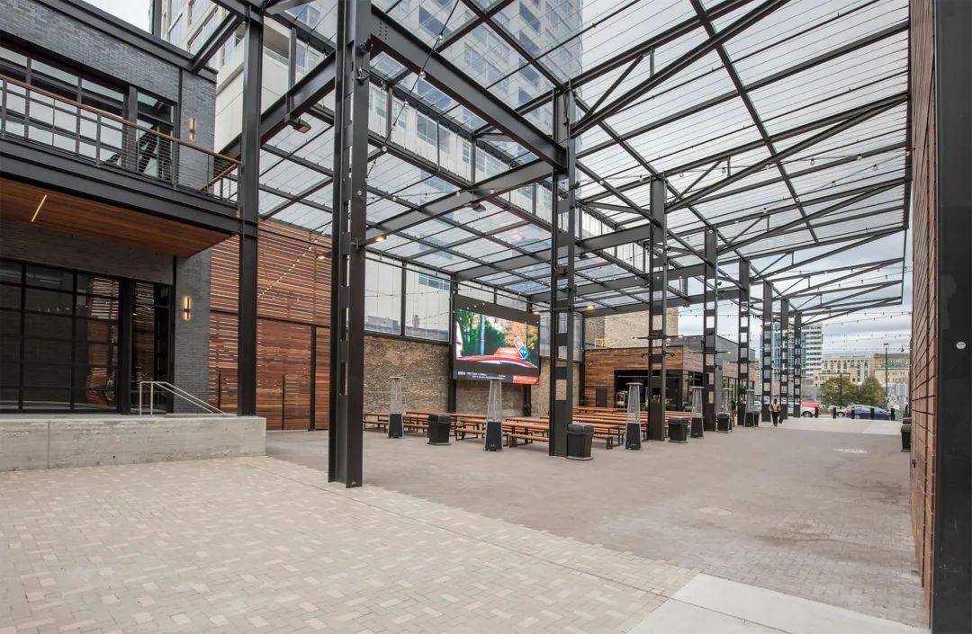 etfe膜结构丨街道上方的etfe单层雨棚