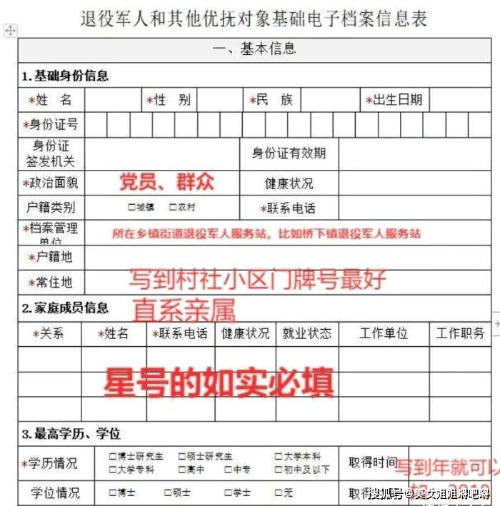 原创退役军人优待证申请过程到底复杂吗提前看下申请表说说感想