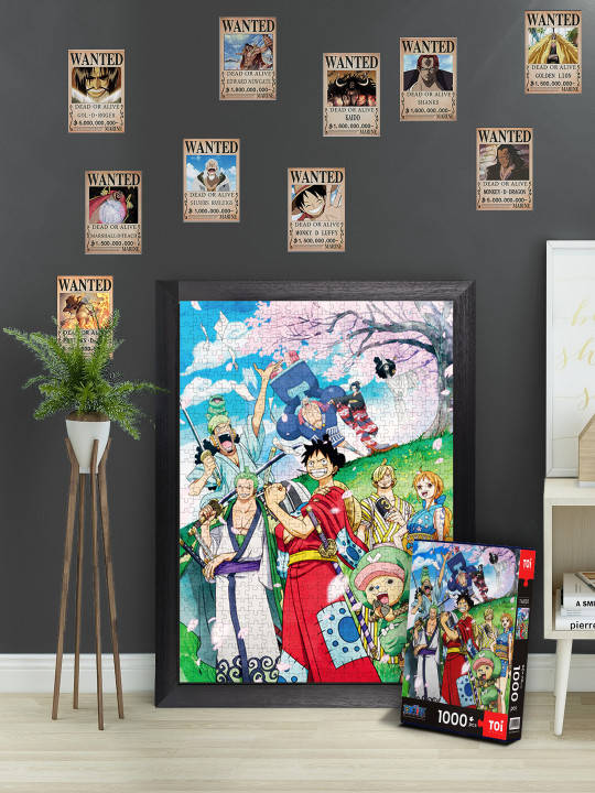 拼图推荐246海贼王中樱花满天的武士之国樱花飞舞和之国拼图步骤