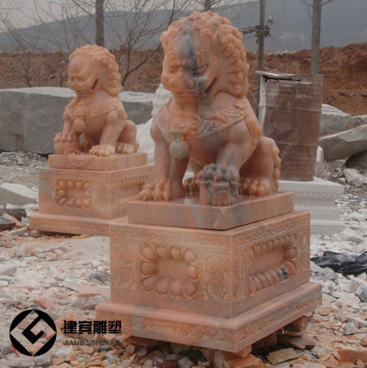 石雕石狮子雕塑摆放门口的含义_搜狐网